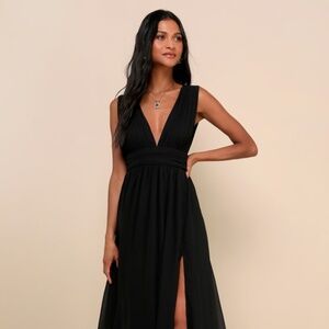 Heavenly Hues Black Maxi Dress